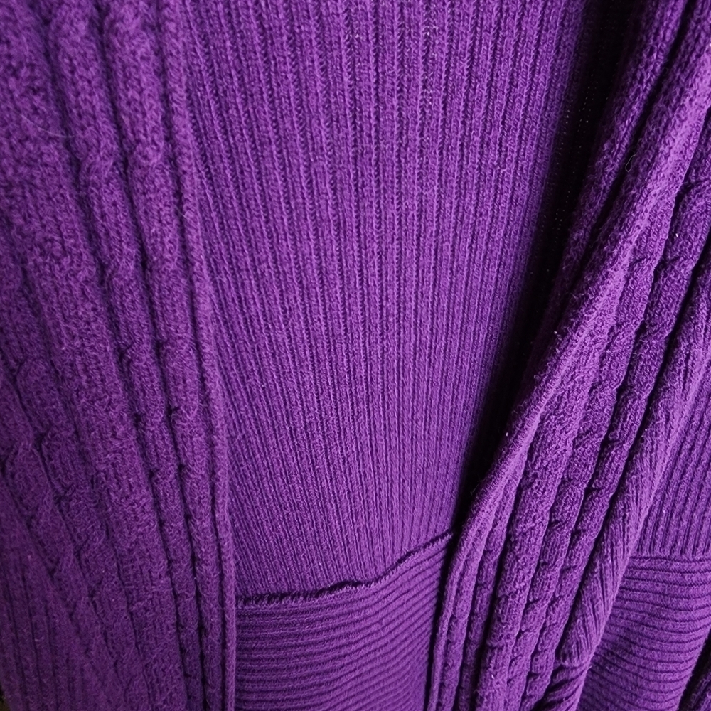Dress Barn Purple Women's Knitted Sweater Cardigan Size S - Picture 11 of 14